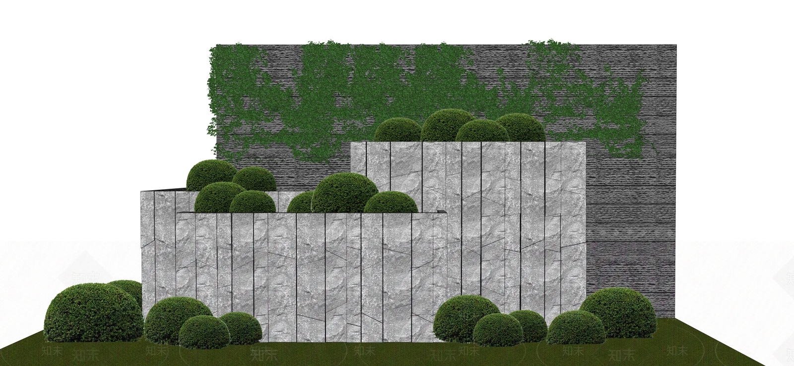 绿植墙SU模型下载【ID:1125278670】