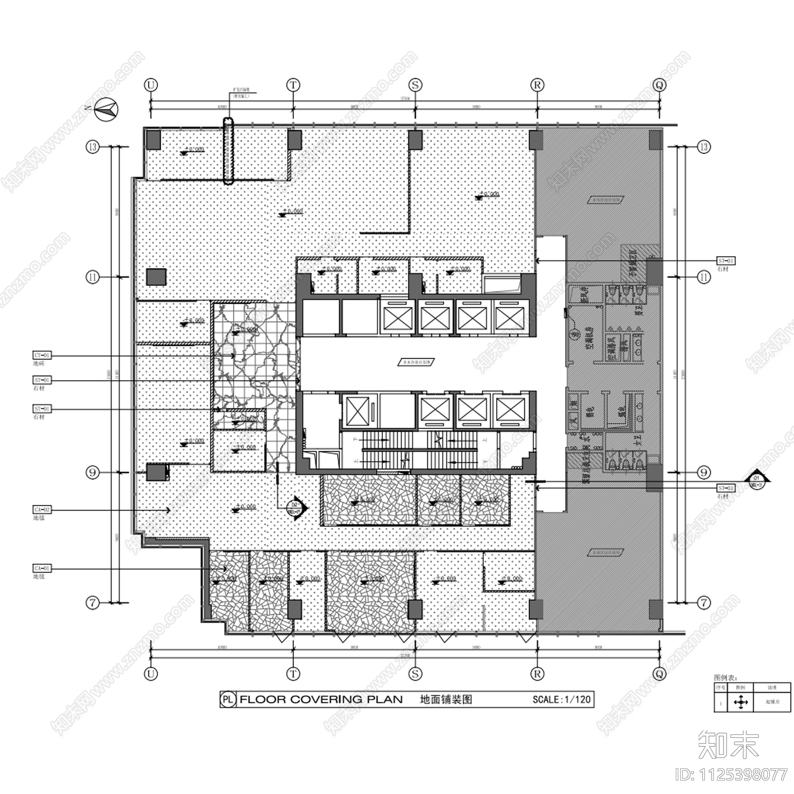 现代风格办公室cad施工图下载【ID:1125398077】