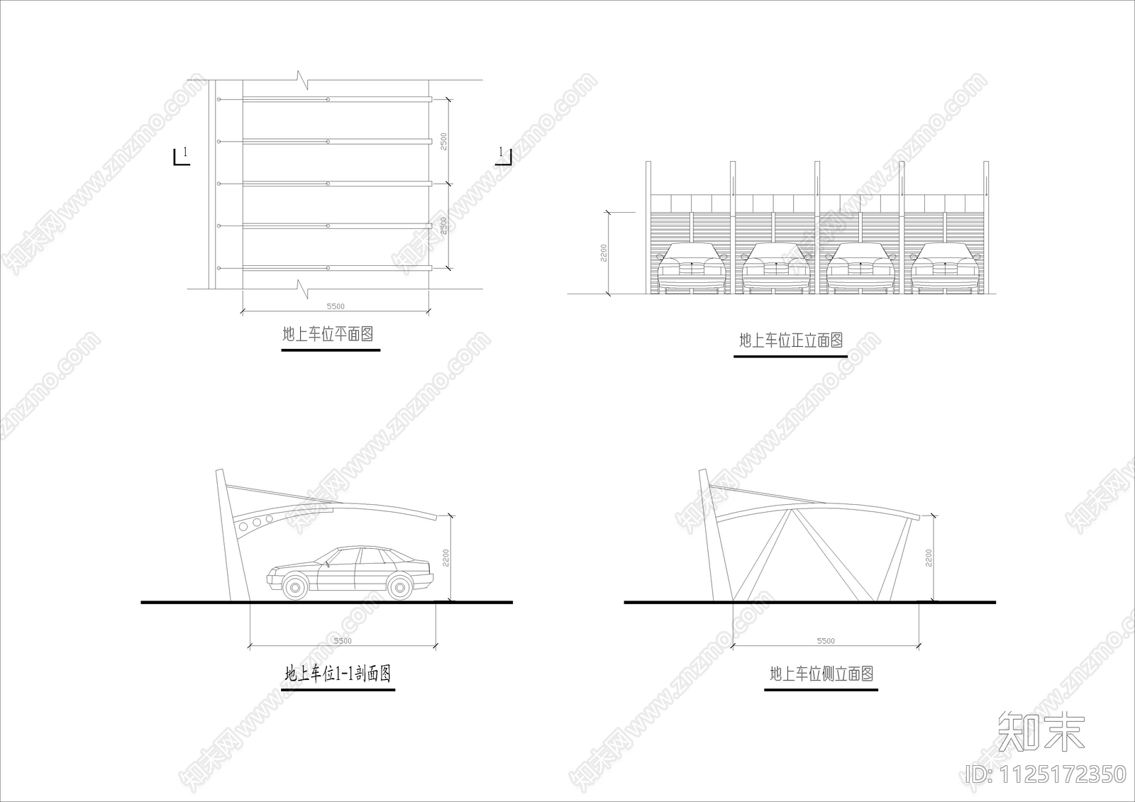 地上车位详图施工图下载【ID:1125172350】