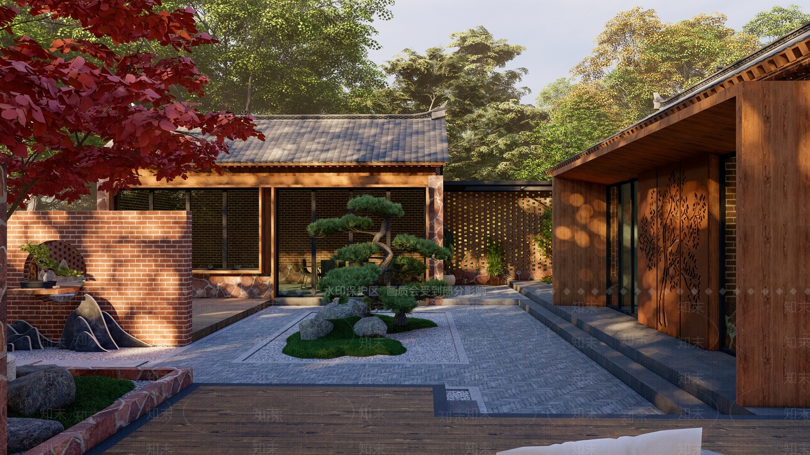 中式乡村民房SU模型下载【ID:1125176914】