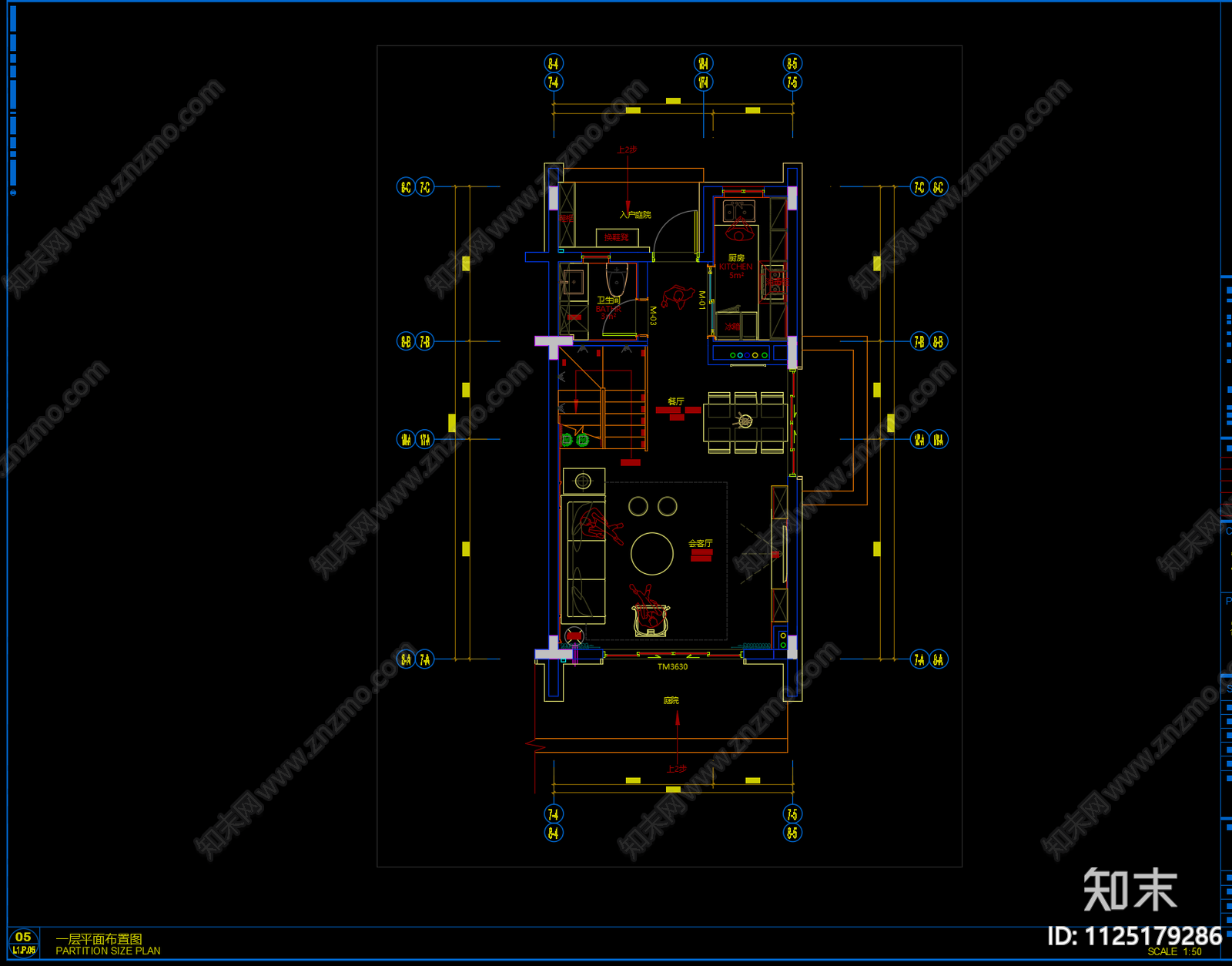 中式别墅cad施工图下载【ID:1125179286】