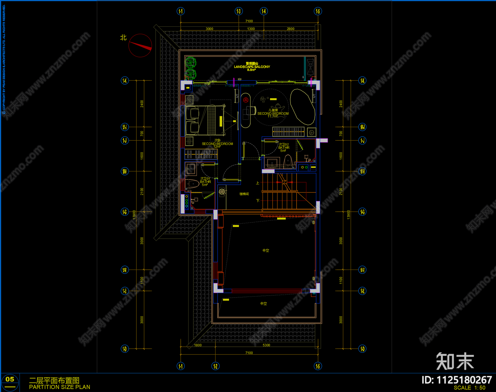 现代别墅样板间cad施工图下载【ID:1125180267】