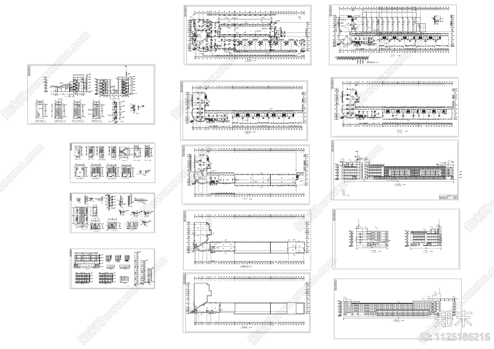 汽车站建筑CAD图施工图下载【ID:1125186216】