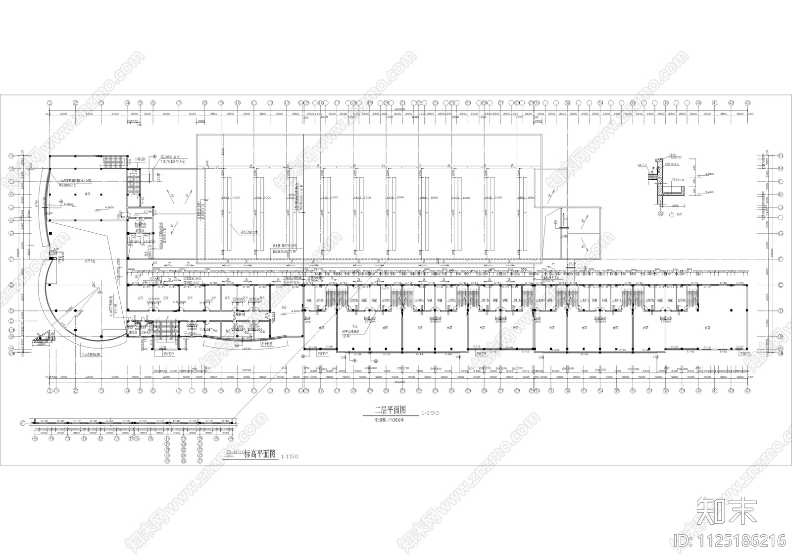 汽车站建筑CAD图施工图下载【ID:1125186216】