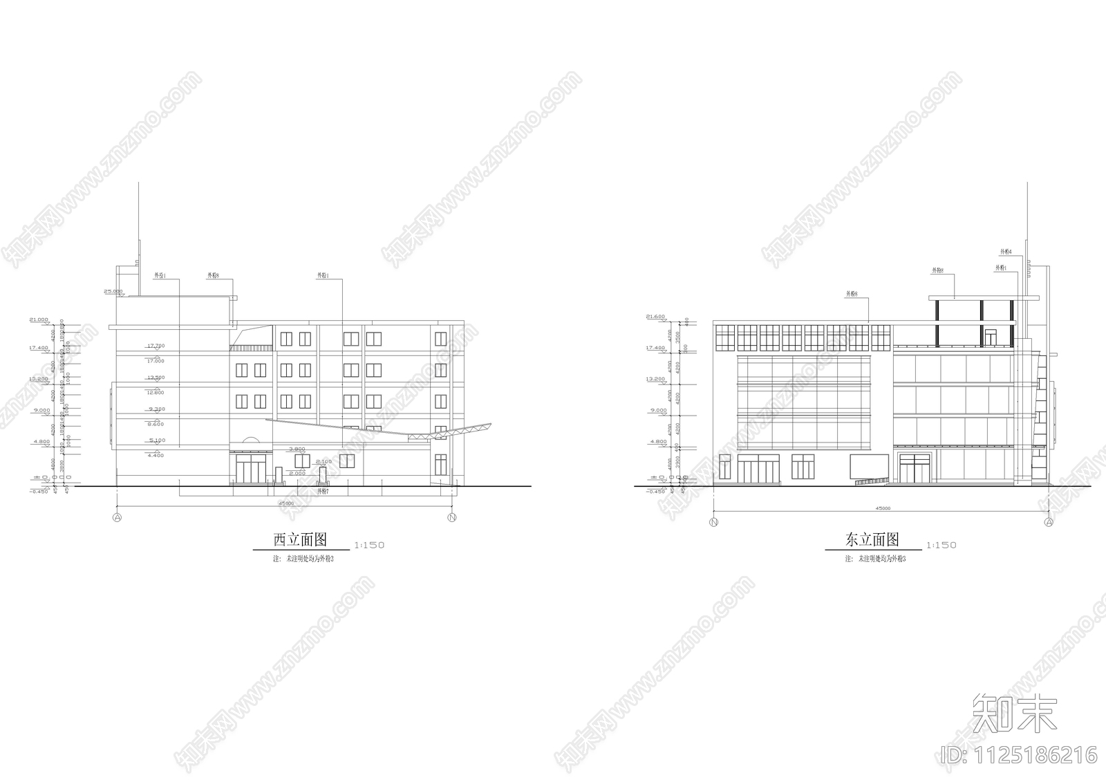 汽车站建筑CAD图施工图下载【ID:1125186216】