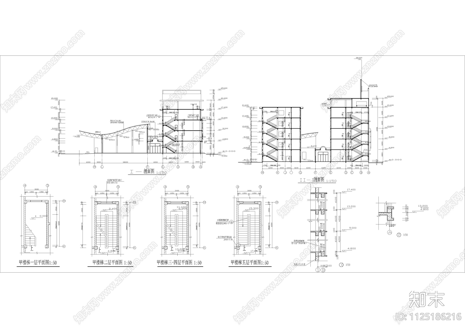 汽车站建筑CAD图施工图下载【ID:1125186216】