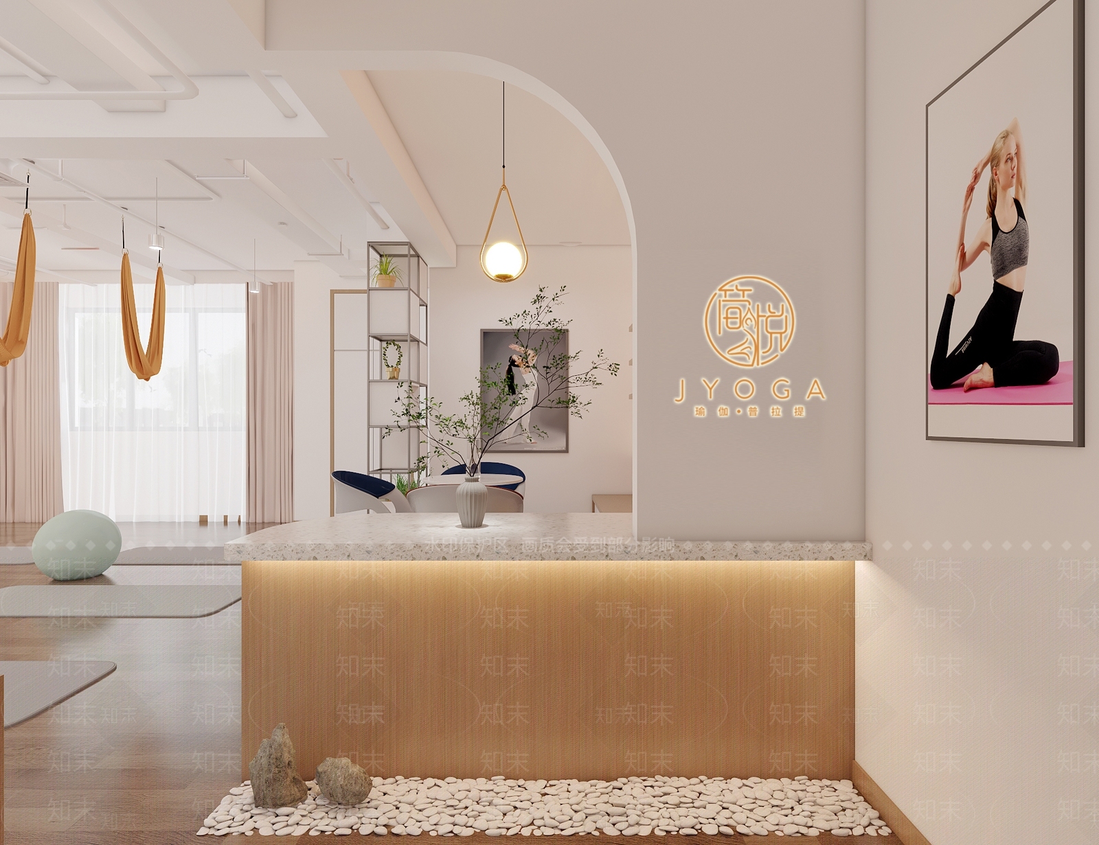现代瑜伽室3D模型下载【ID:1125190457】