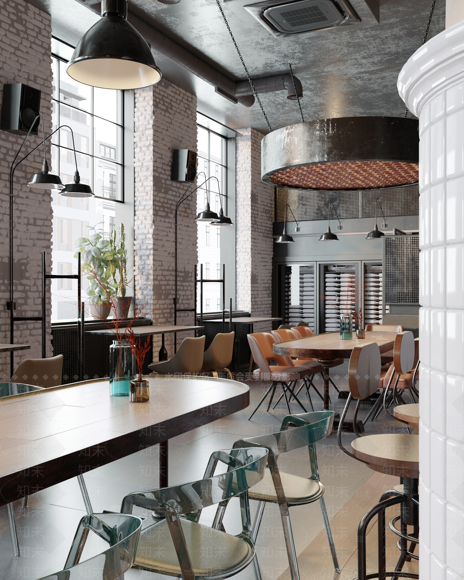 工业风音乐餐厅3D模型下载【ID:1125209037】