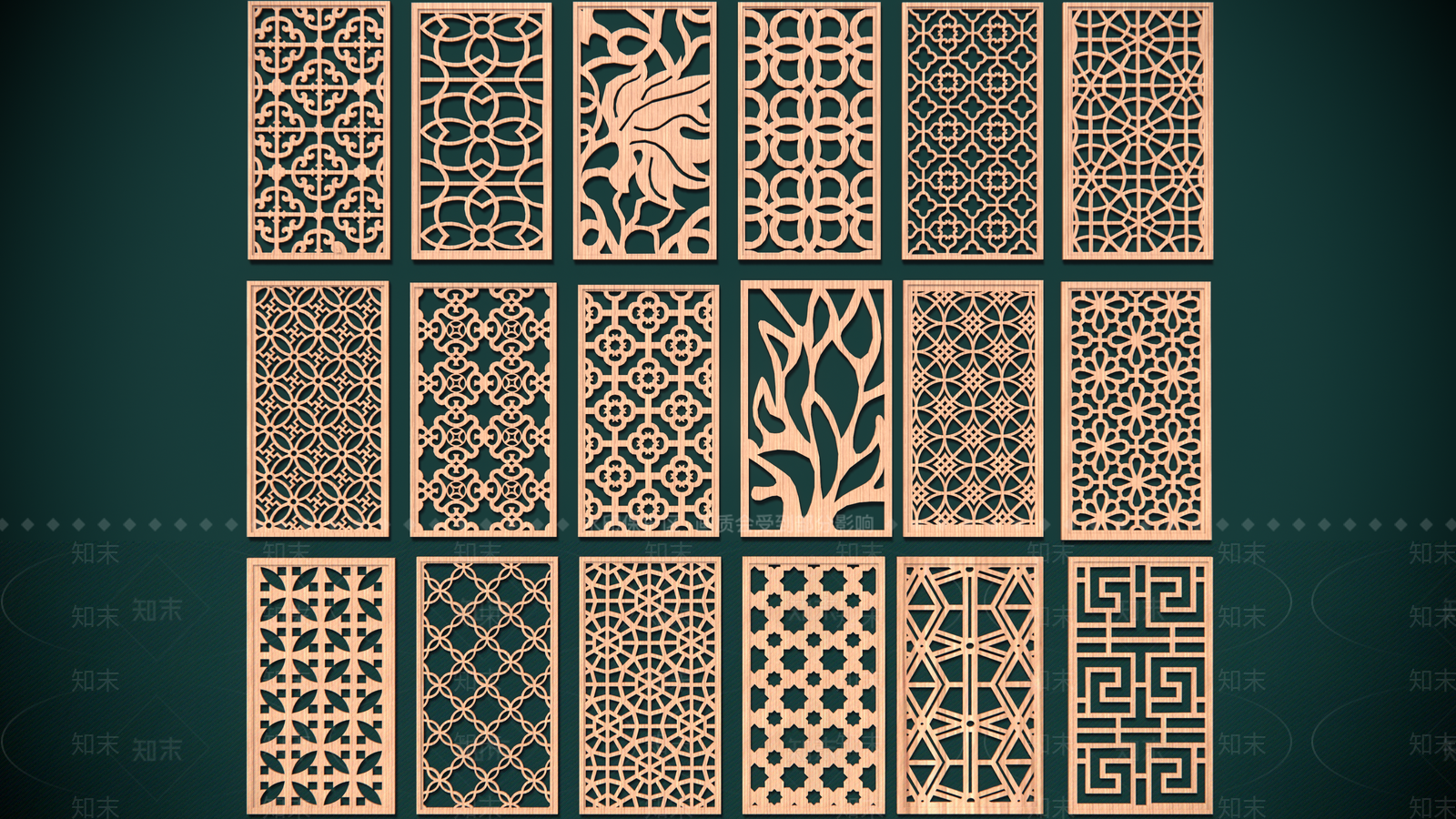 中式雕花板SU模型下载【ID:1125208799】