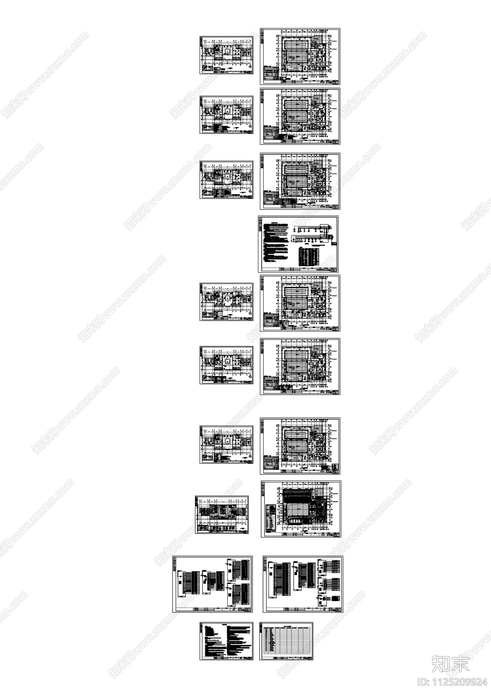 现代简约cad施工图下载【ID:1125209924】