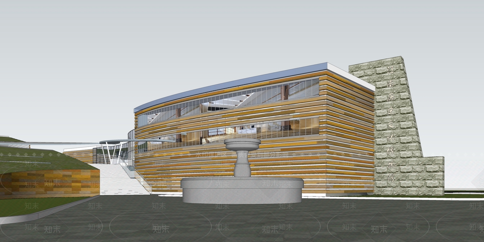 现代江南历史文化博物馆SU模型下载【ID:1125212956】