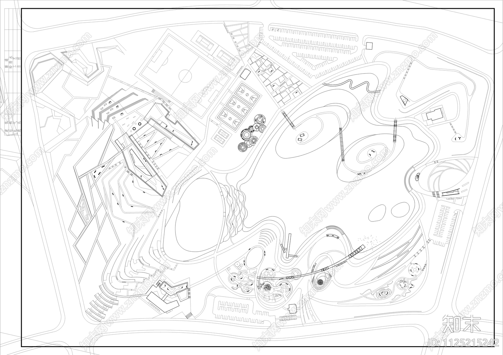 现代公园景观套图施工图下载【ID:1125215242】