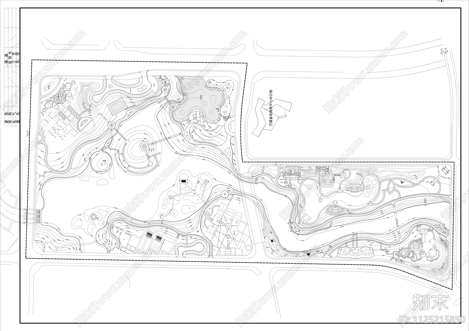 现代简约湿地公园施工图下载【ID:1125215850】