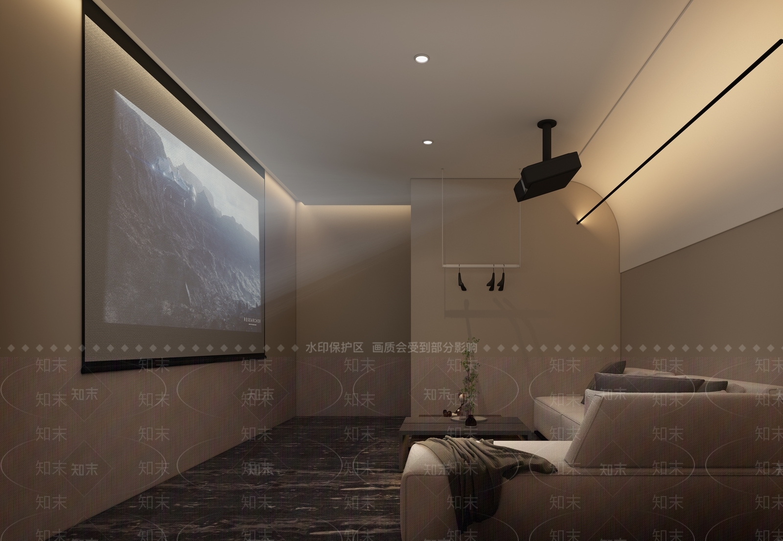 现代家居影音室3D模型下载【ID:1125220739】