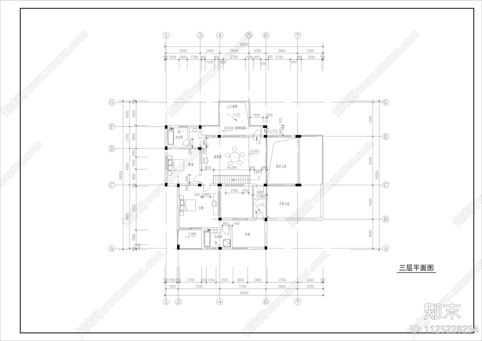 室内带游泳池的山体别墅建筑图cad施工图下载【ID:1125228254】