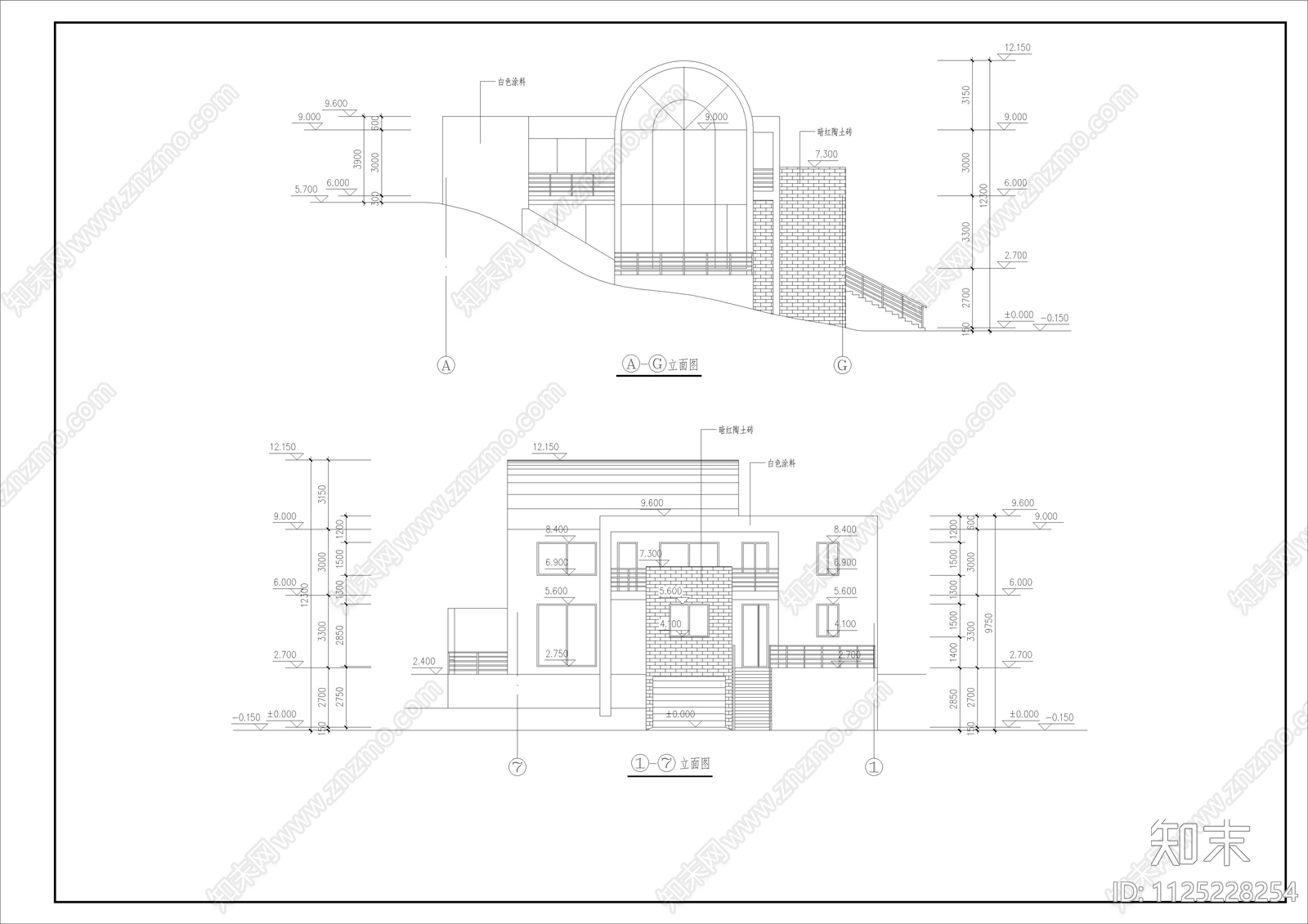 室内带游泳池的山体别墅建筑图cad施工图下载【ID:1125228254】