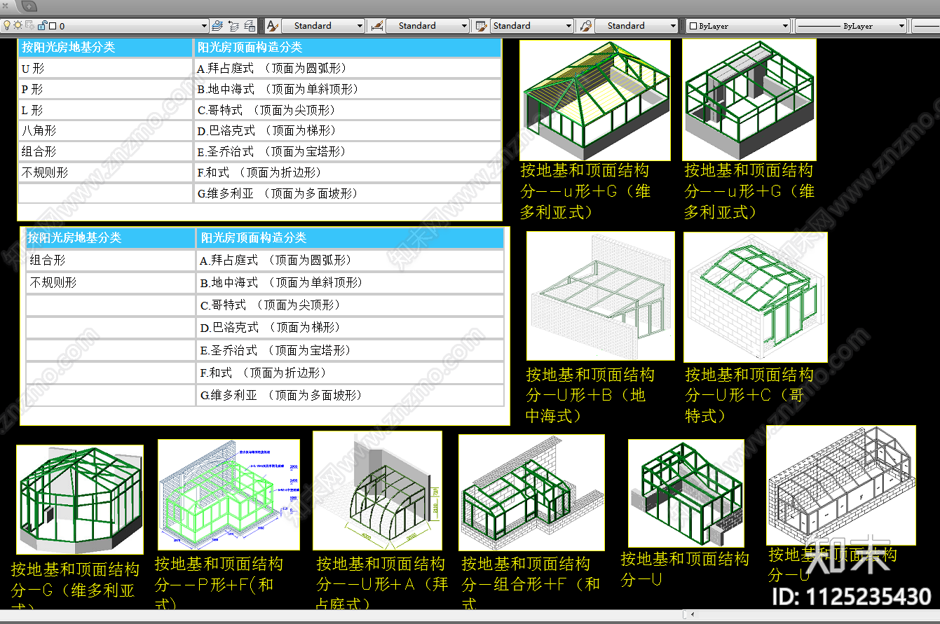 钢化玻璃阳光房cad施工图cad施工图下载【ID:1125235430】