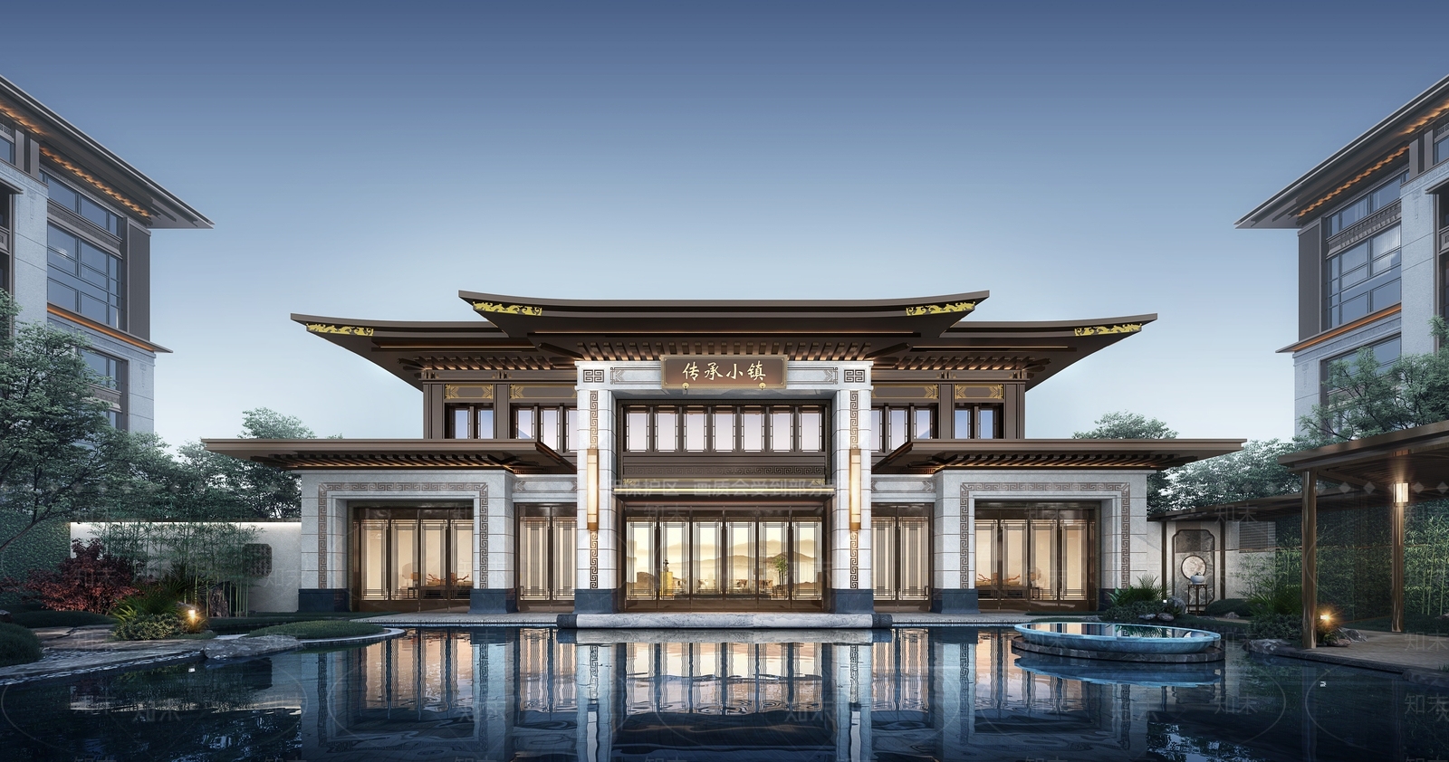 售楼处建筑SU模型精品下载_SketchUp模型_知末网