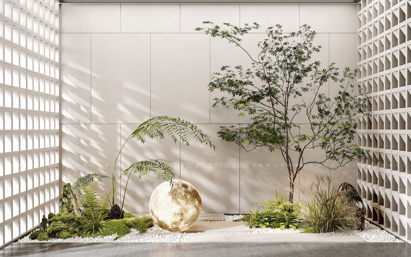 现代景观造景3D模型下载【ID:1125245011】