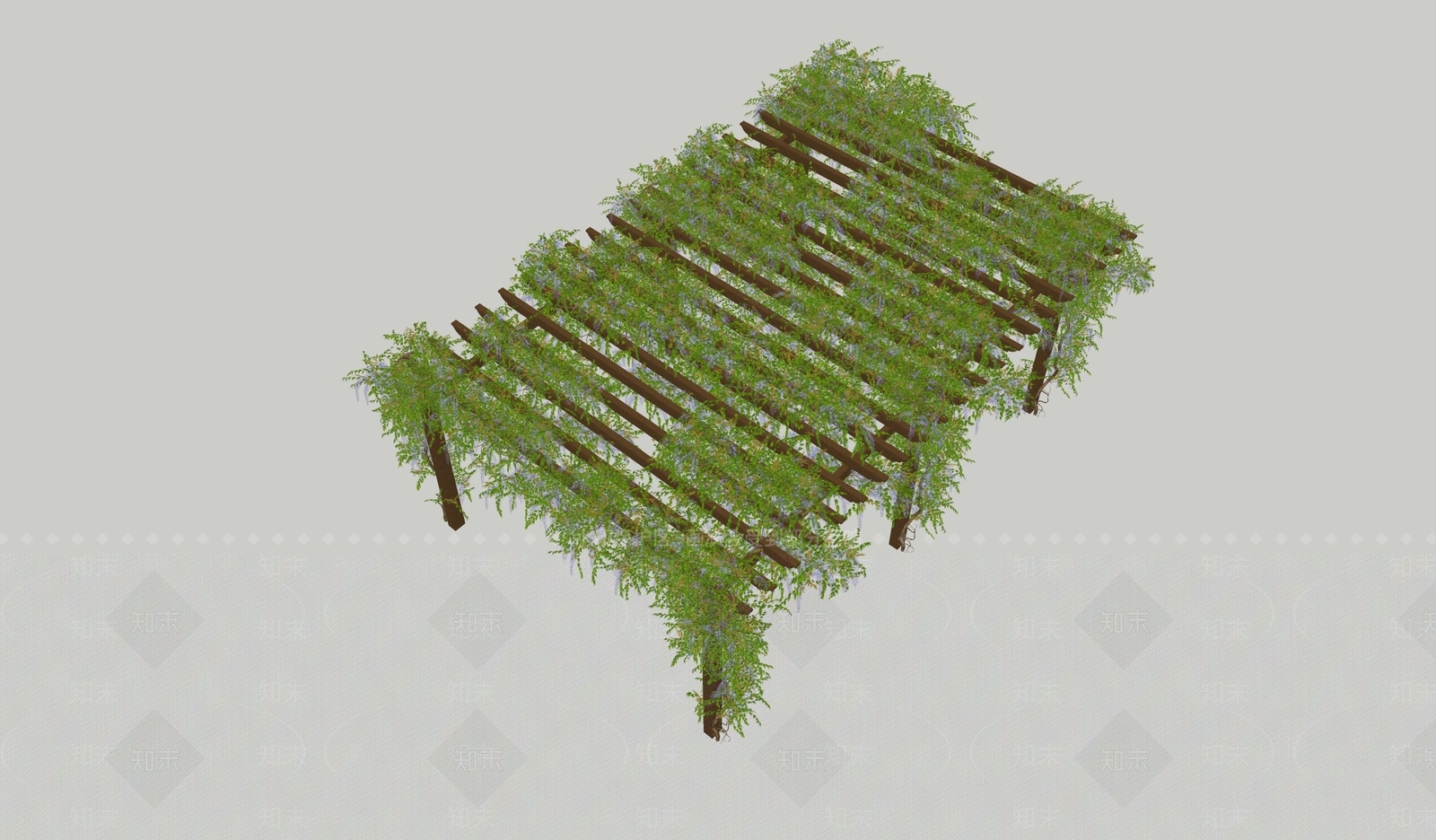 紫藤花架SU模型下载【ID:1125266070】