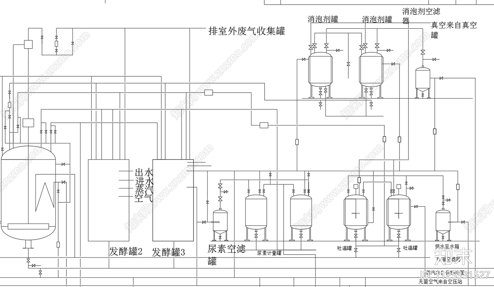 带控制点的味精发酵工厂生产工艺流程图纸施工图下载【ID:1125331527】