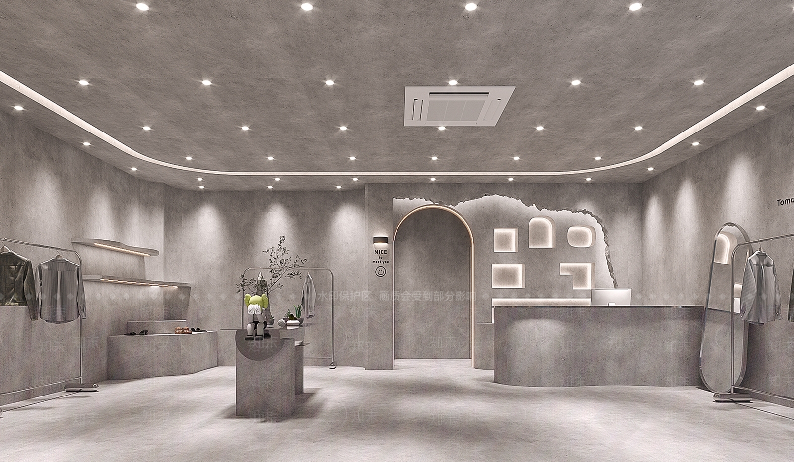 侘寂服装店3D模型下载【ID:1125279393】