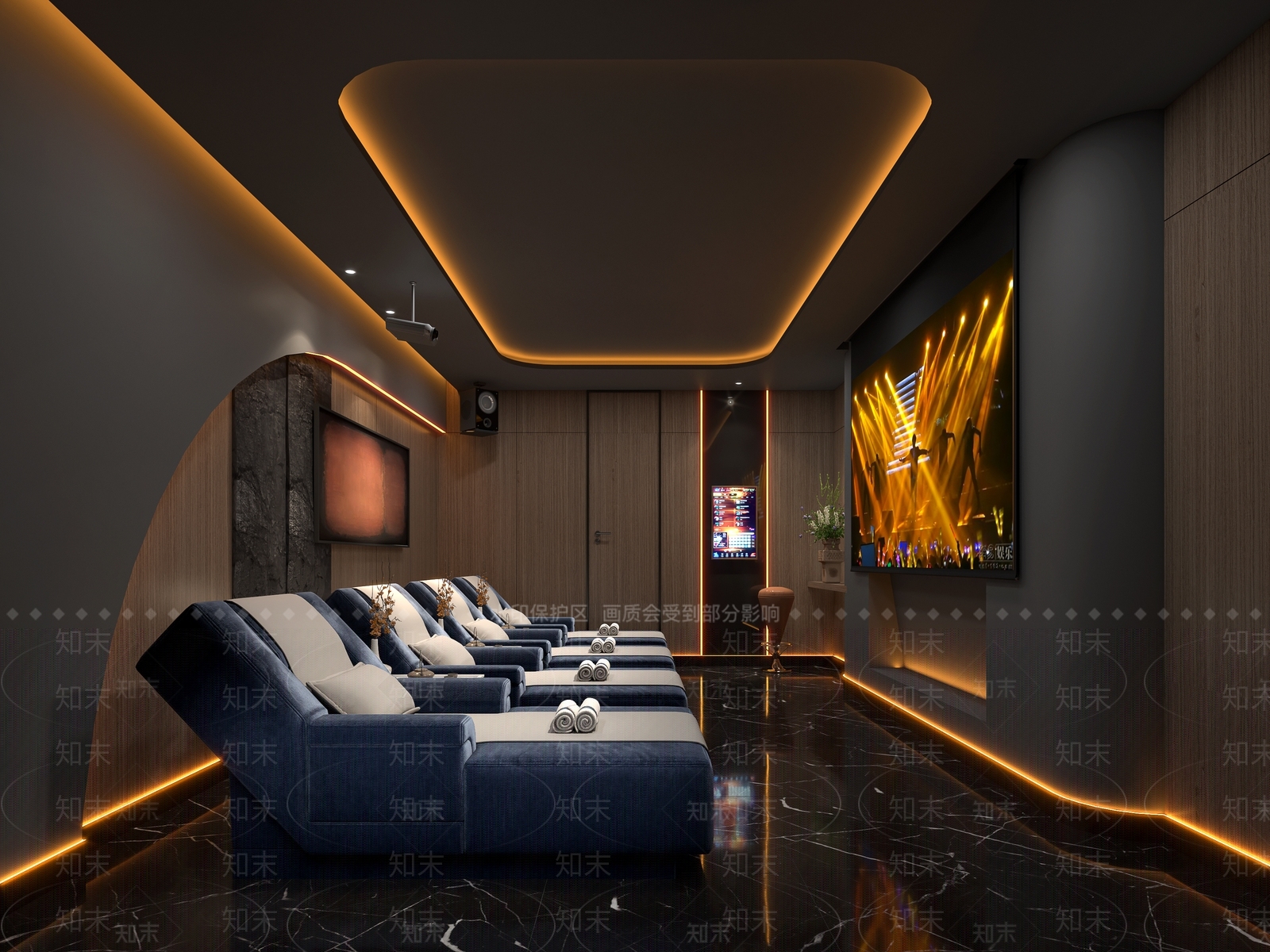 现代足浴包间3D模型下载【ID:1125279198】