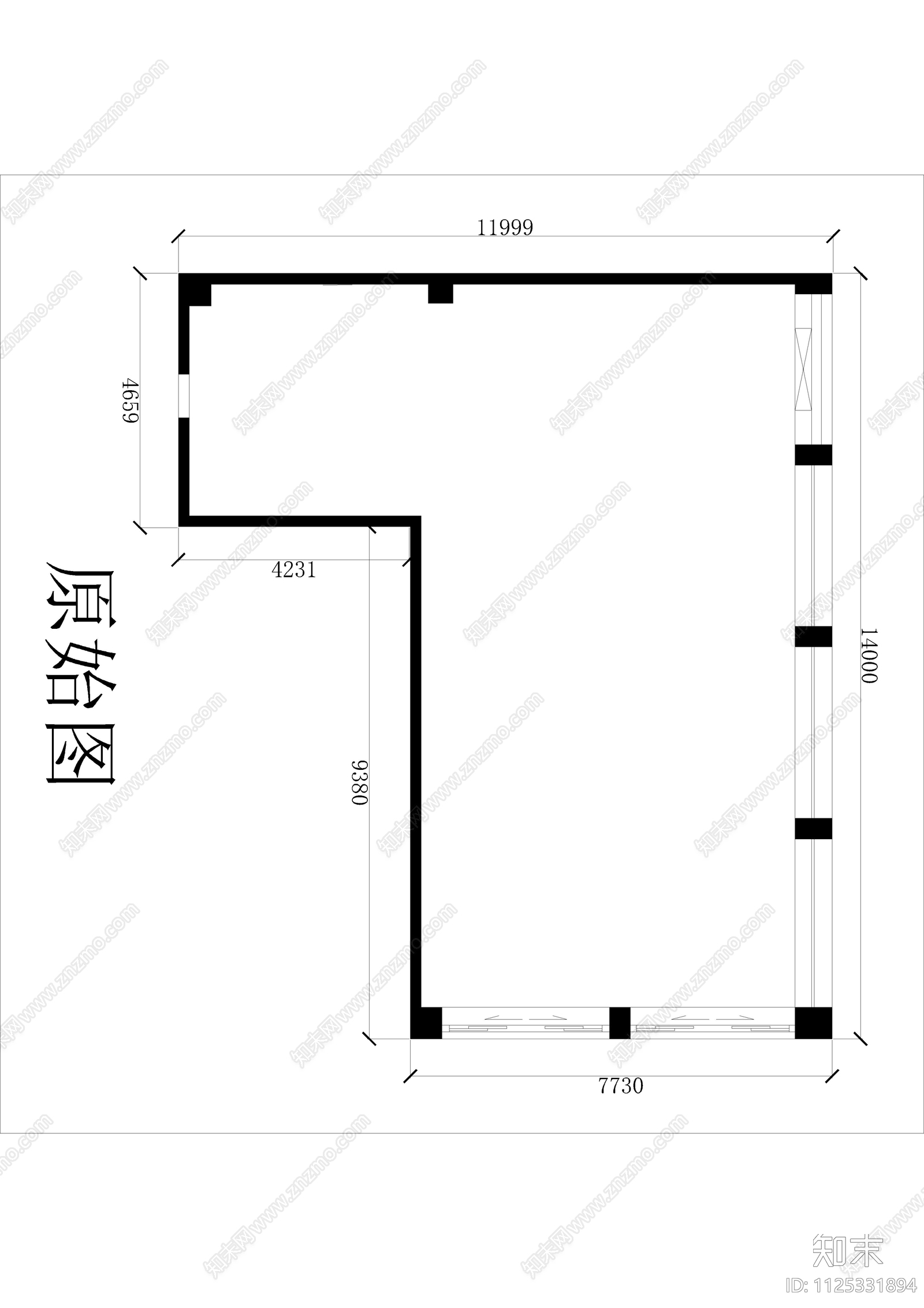 现代手机专卖店cad施工图下载【ID:1125331894】