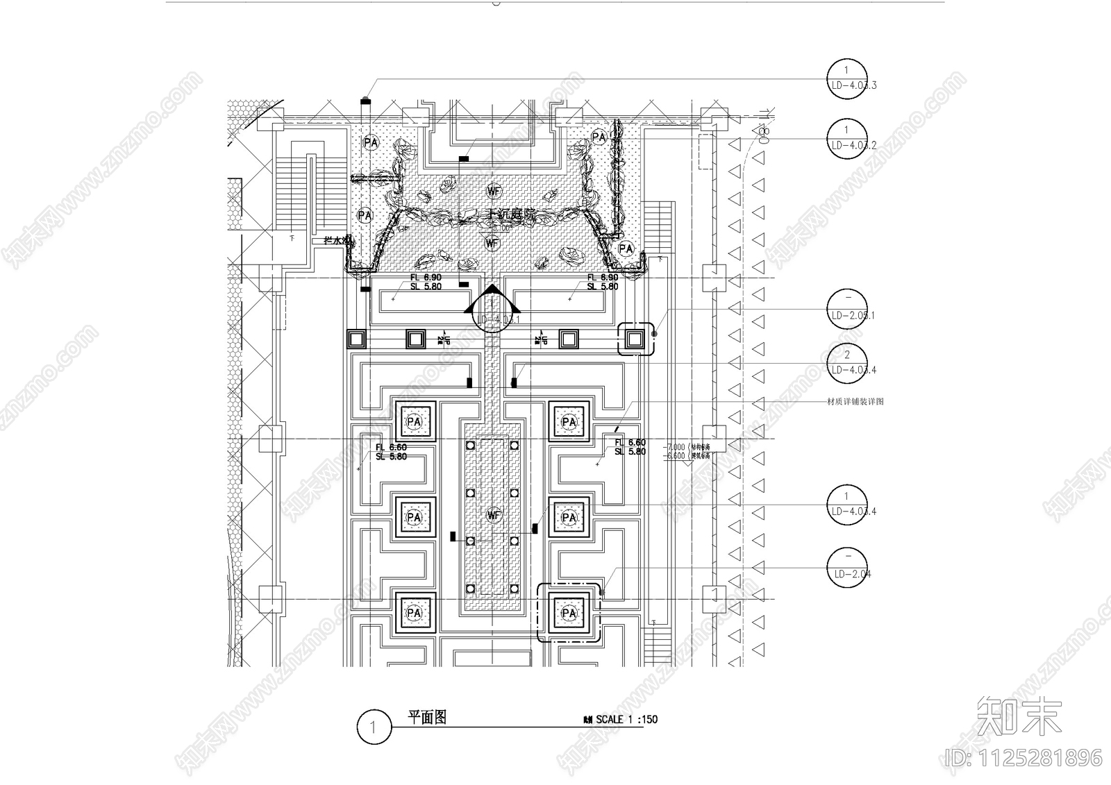 庭院假山水景详图cad施工图下载【ID:1125281896】