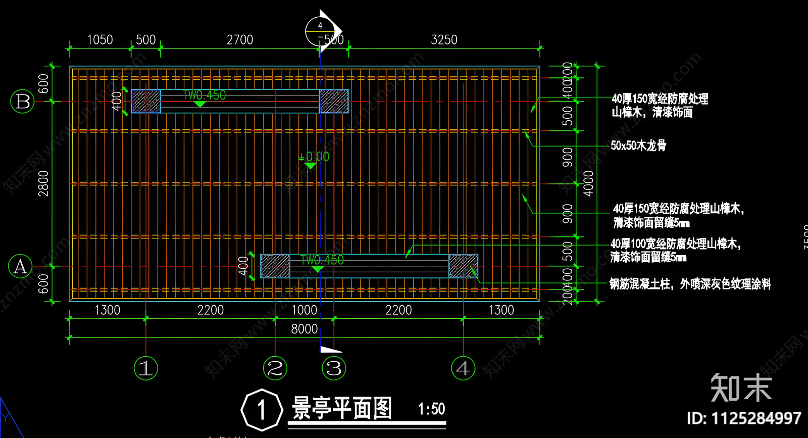 不锈钢玻璃廊架cad施工图下载【ID:1125284997】