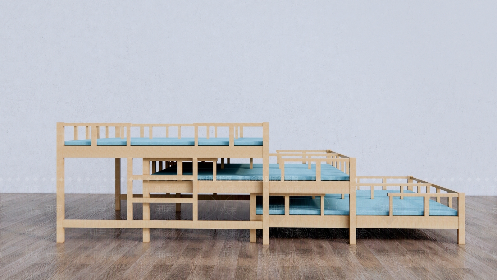 现代幼儿园折叠床SU模型下载【ID:1125286431】