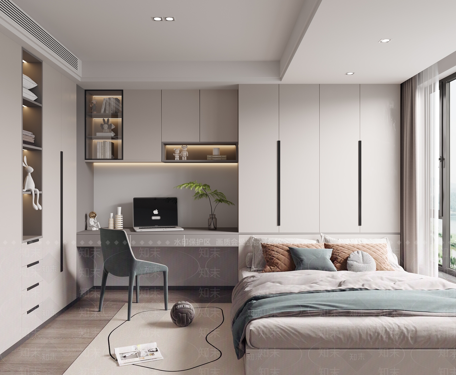 现代榻榻米卧室3D模型下载【ID:1125286751】