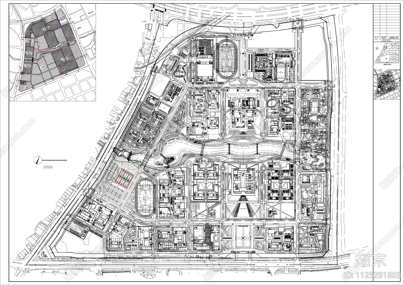 现代景观方案CAD施工图下载【ID:1125291603】