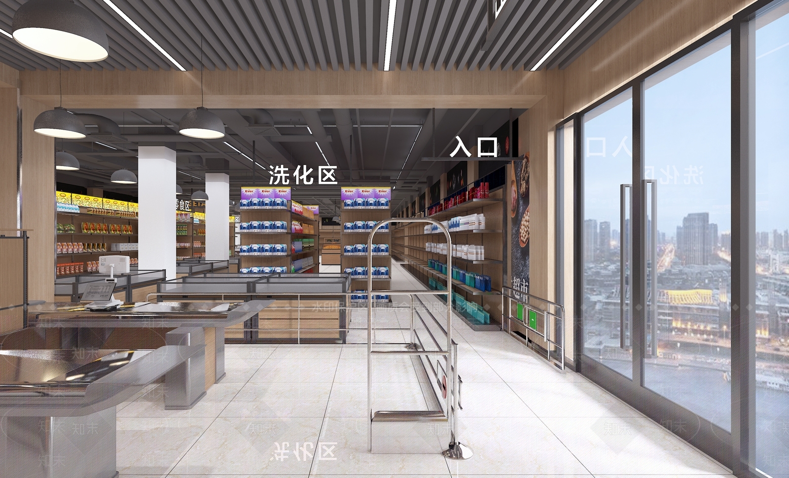 现代超市3D模型下载【ID:1125297566】