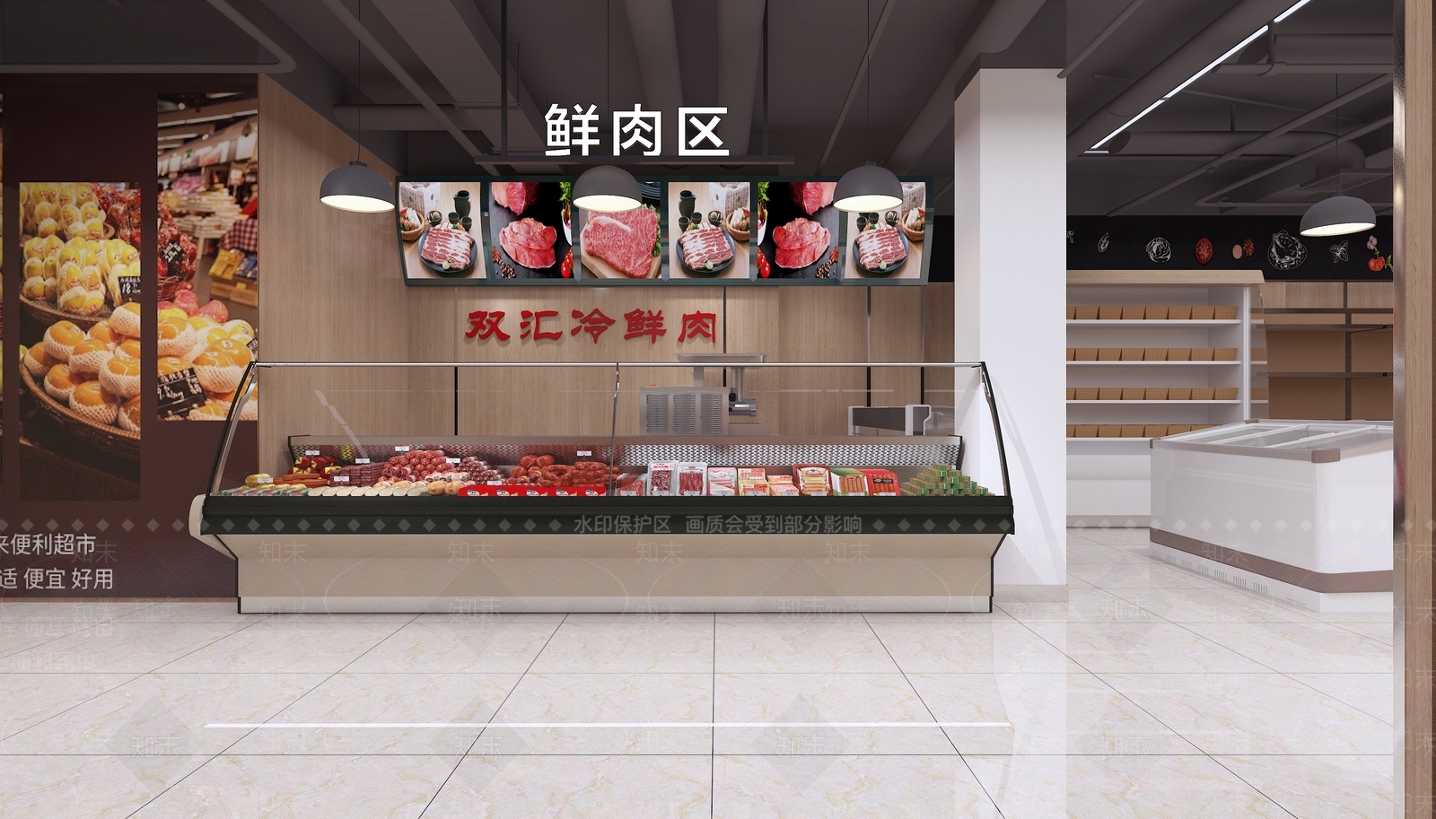 现代超市3D模型下载【ID:1125297566】