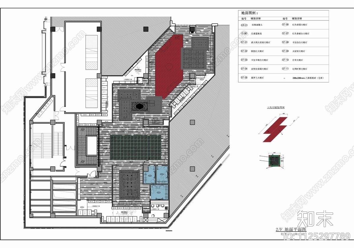 500㎡精品奢侈品店CADcad施工图下载【ID:1125297789】