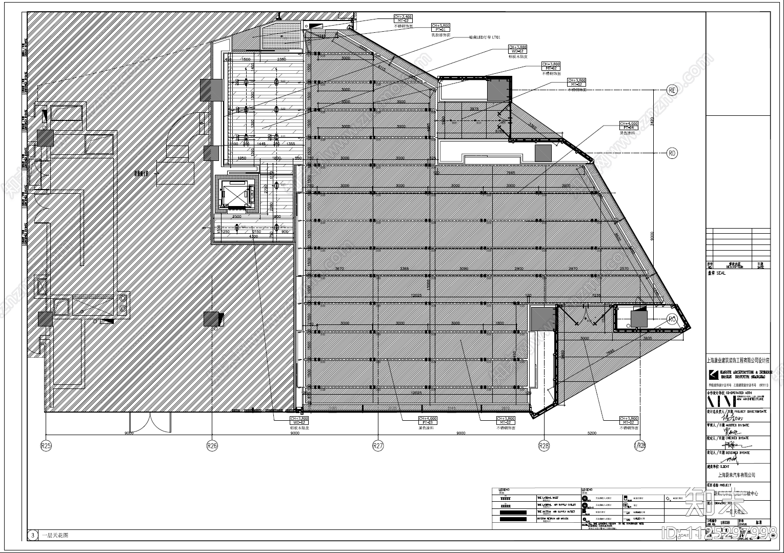 800㎡用户汽车体验中心CADcad施工图下载【ID:1125297998】