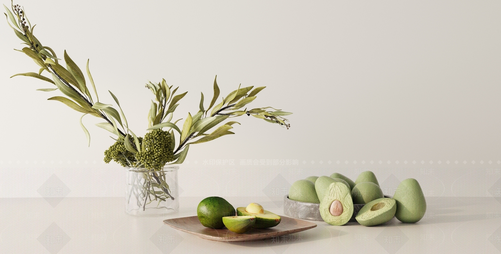 牛油果3D模型下载【ID:1125299068】