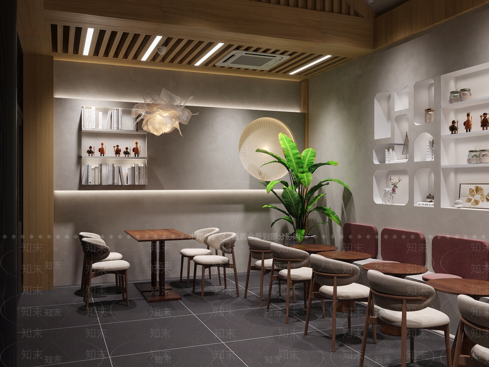现代奶茶店3D模型下载【ID:1125300898】