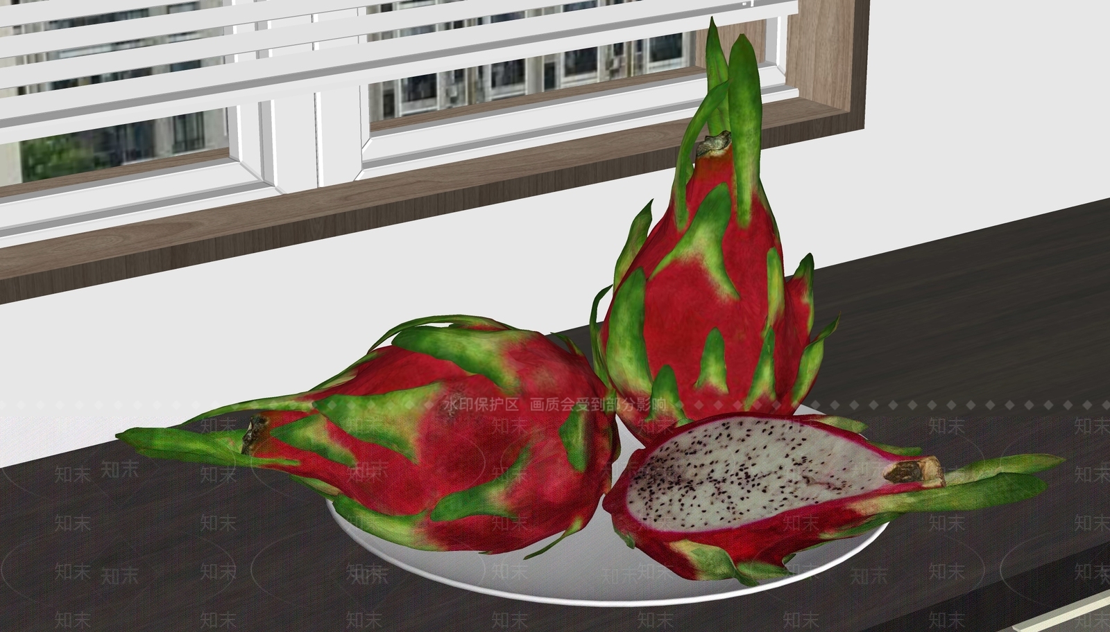 火龙果SU模型下载【ID:1125311671】