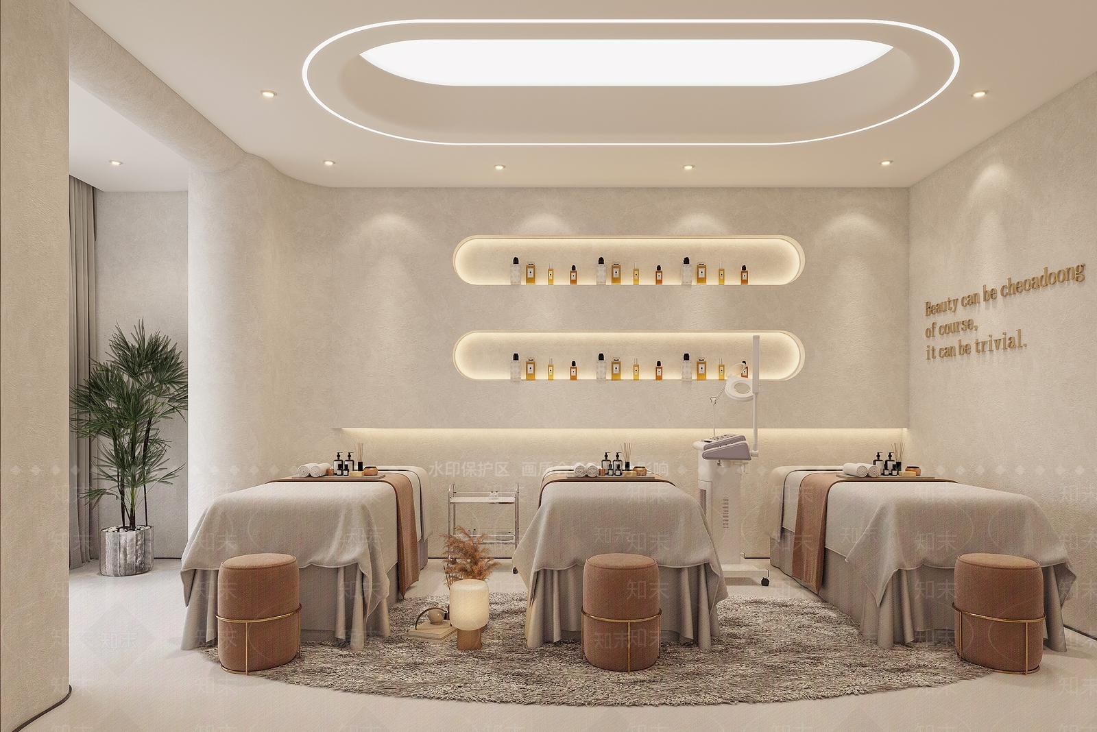 侘寂美容SPA店包间3D模型下载【ID:1125317009】