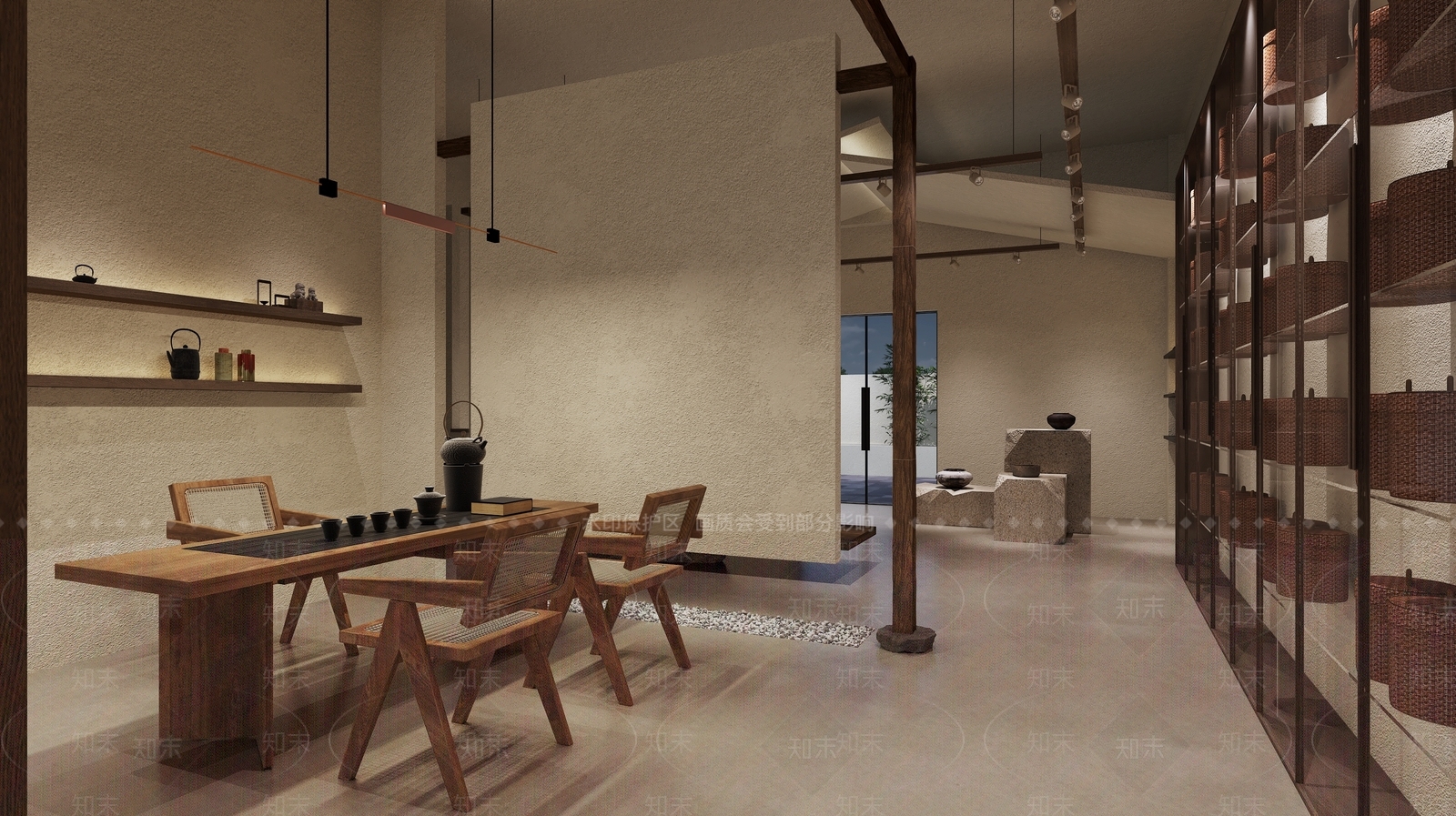 侘寂风茶馆3D模型下载【ID:1125324164】_知末3d模型网