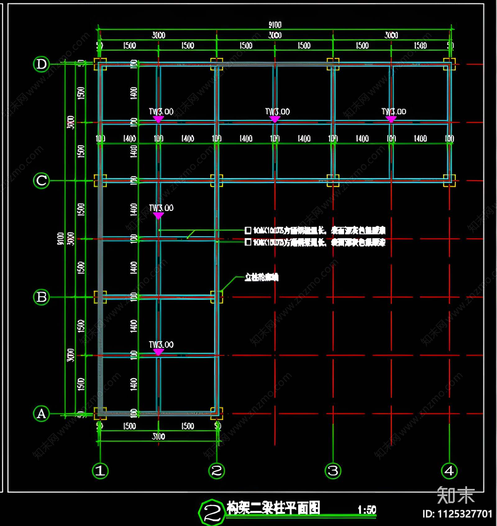 玻璃连廊施工图下载【ID:1125327701】