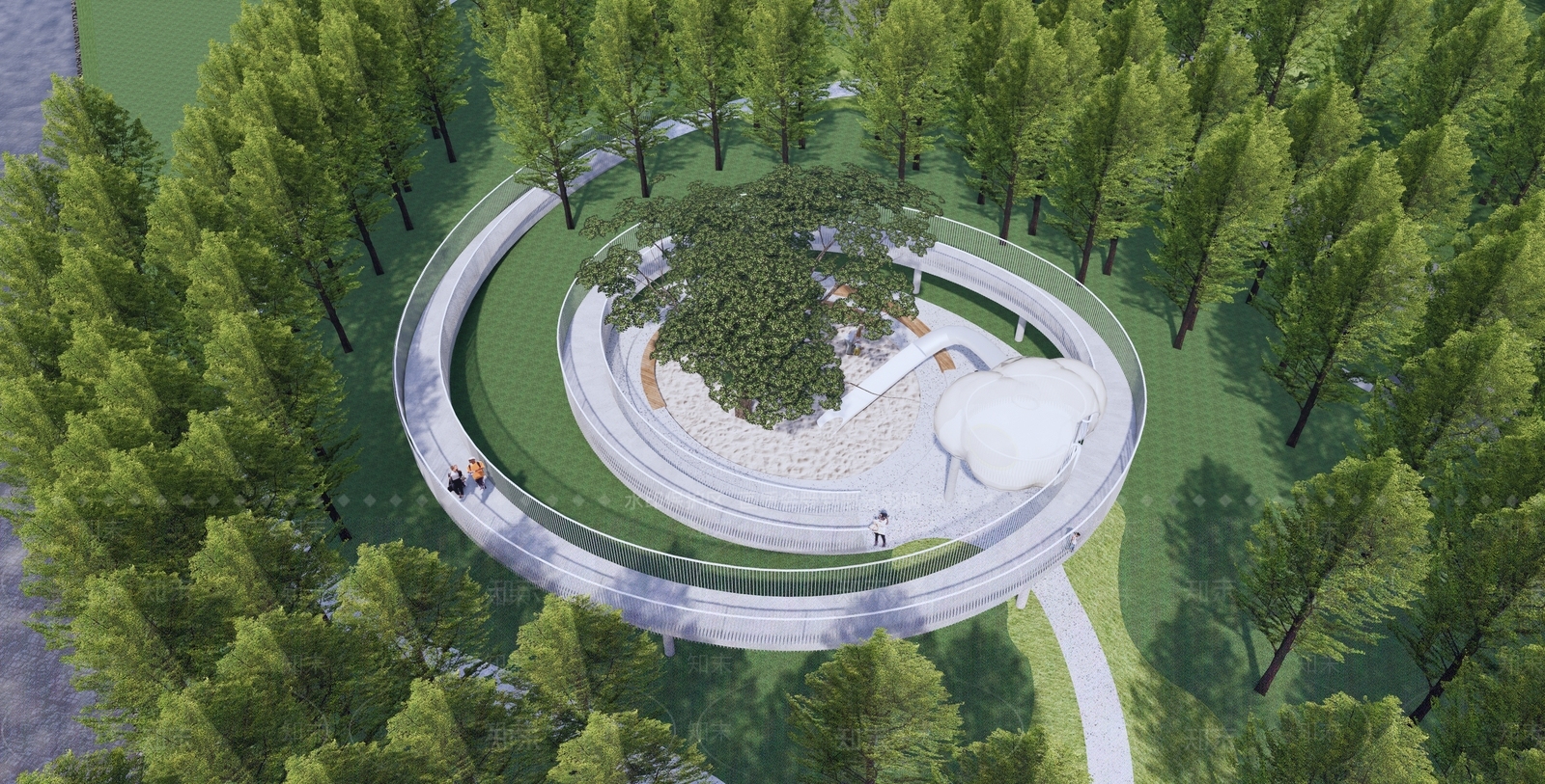 现代休闲儿童主题公园景观SU模型下载【ID:1125328312】