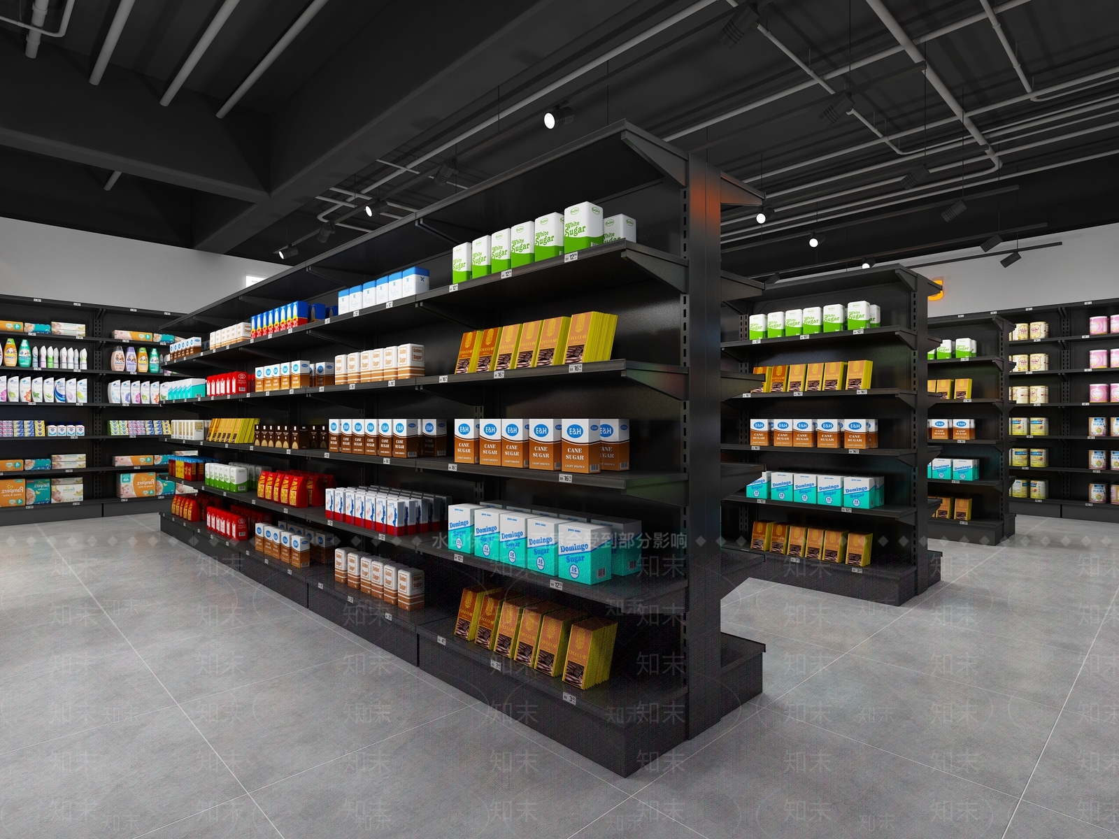 现代超市3D模型下载【ID:1125328646】