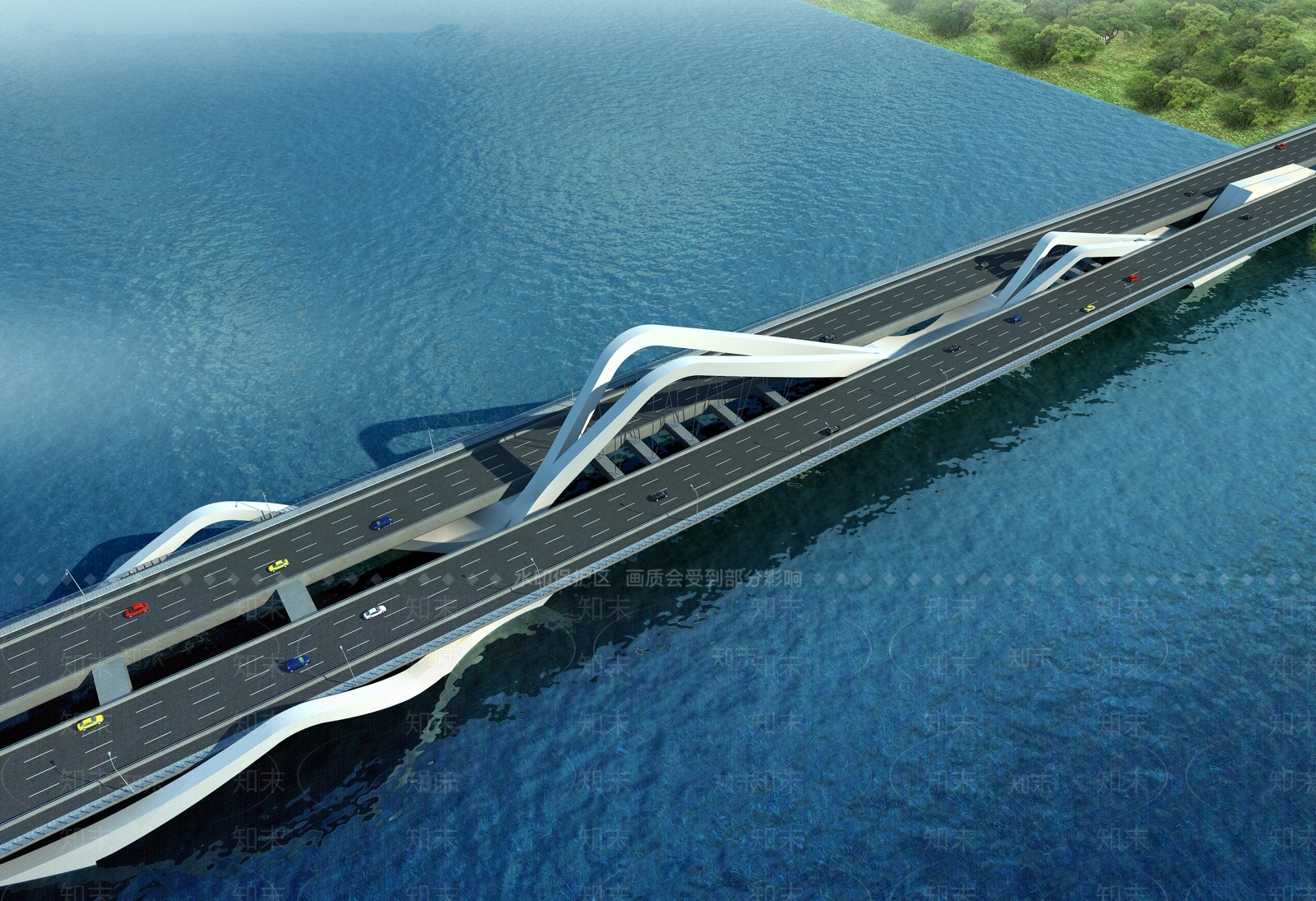 现代公路大桥SU模型下载【ID:1125331924】