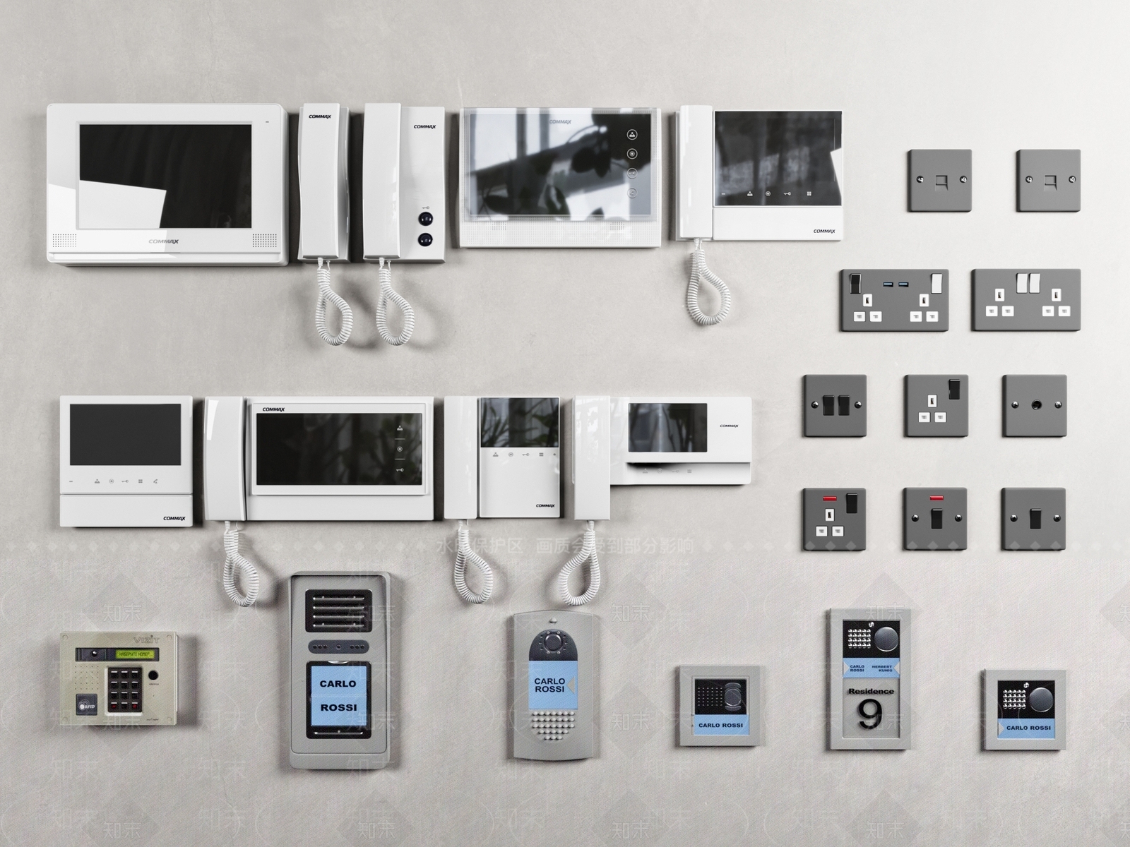 面板开关3D模型下载【ID:1125343163】