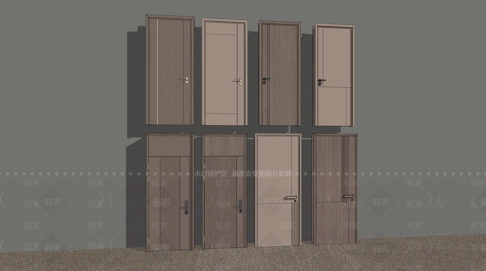 现代单开门SU模型下载【ID:1125343631】
