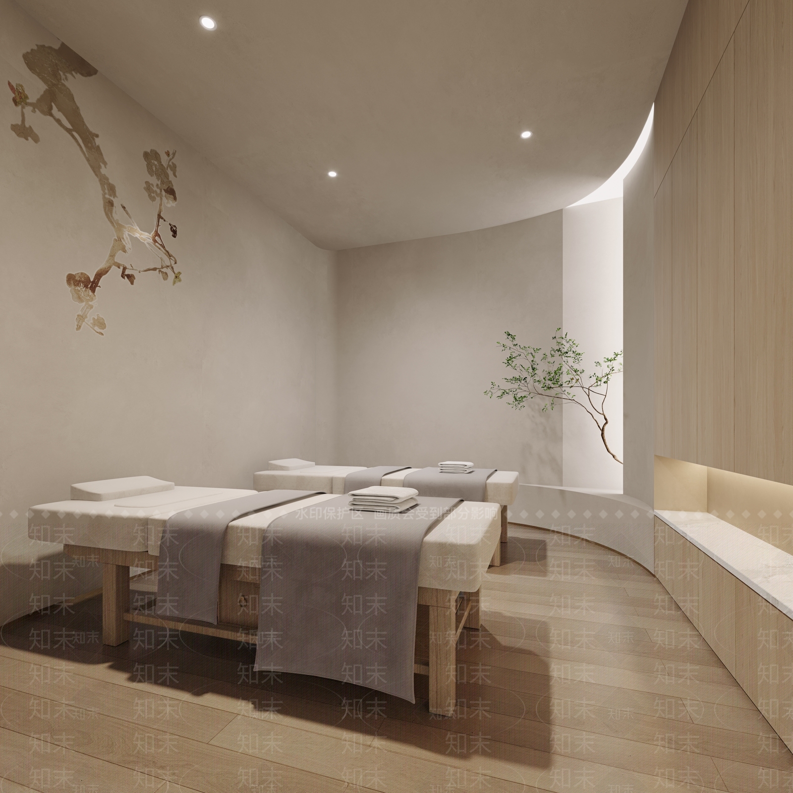 现代奶油风美容院3D模型下载【ID:1125353252】