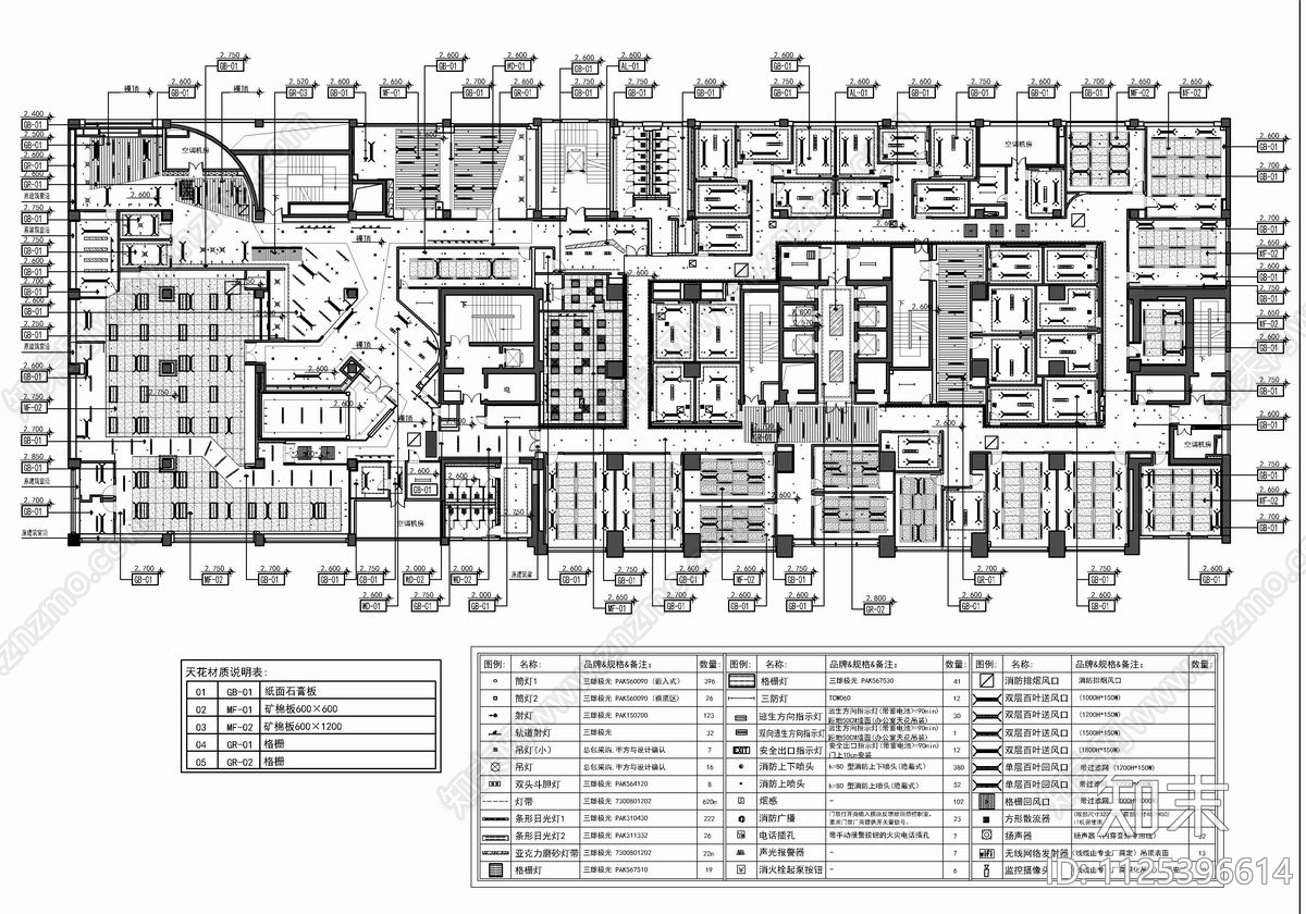 3000㎡培训学校机构施工图下载【ID:1125396614】